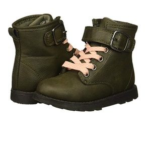 Carters Kids Girls Cory2 Olive Combat Boot Size 1